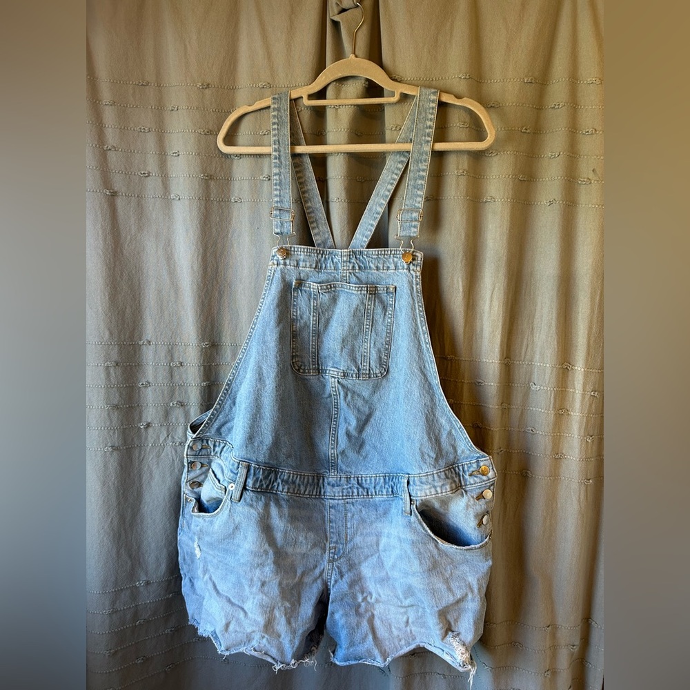 Isabel Maternity Light Blue Denim Overalls